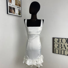 Strapless Ruffled Suspender Skirt