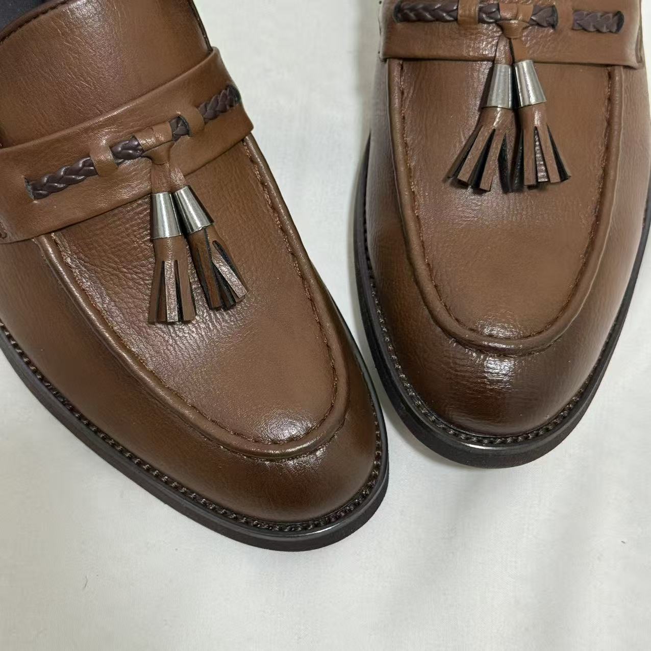 Casual Leather Shoes with Rubber Soles
