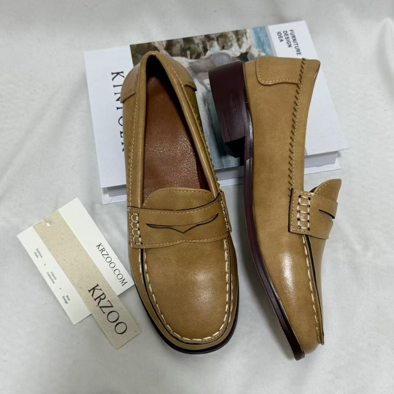 Plus-Size Distressed Driving Shoes