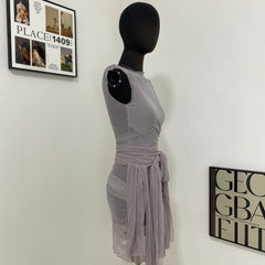 Sleeveless Backless Fitted Dress