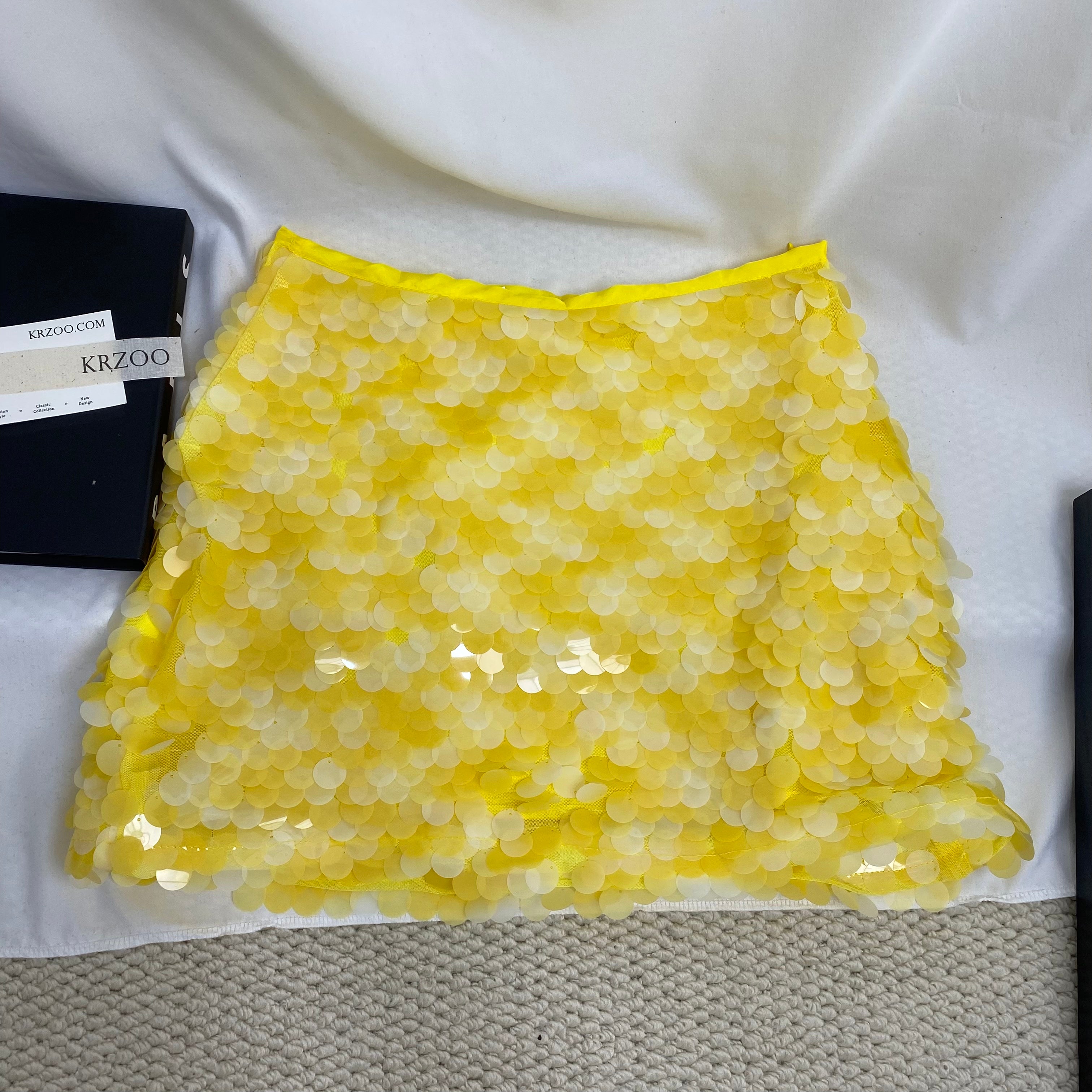 Sequined A-Line Mini Skirt