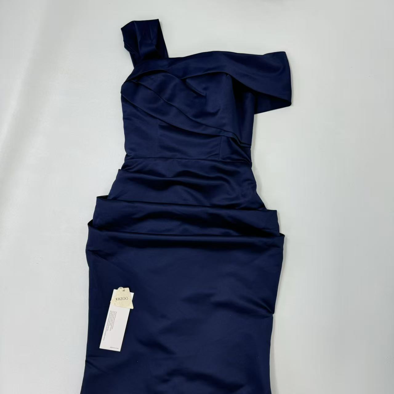 Blue evening dress with a mermaid tail skirt