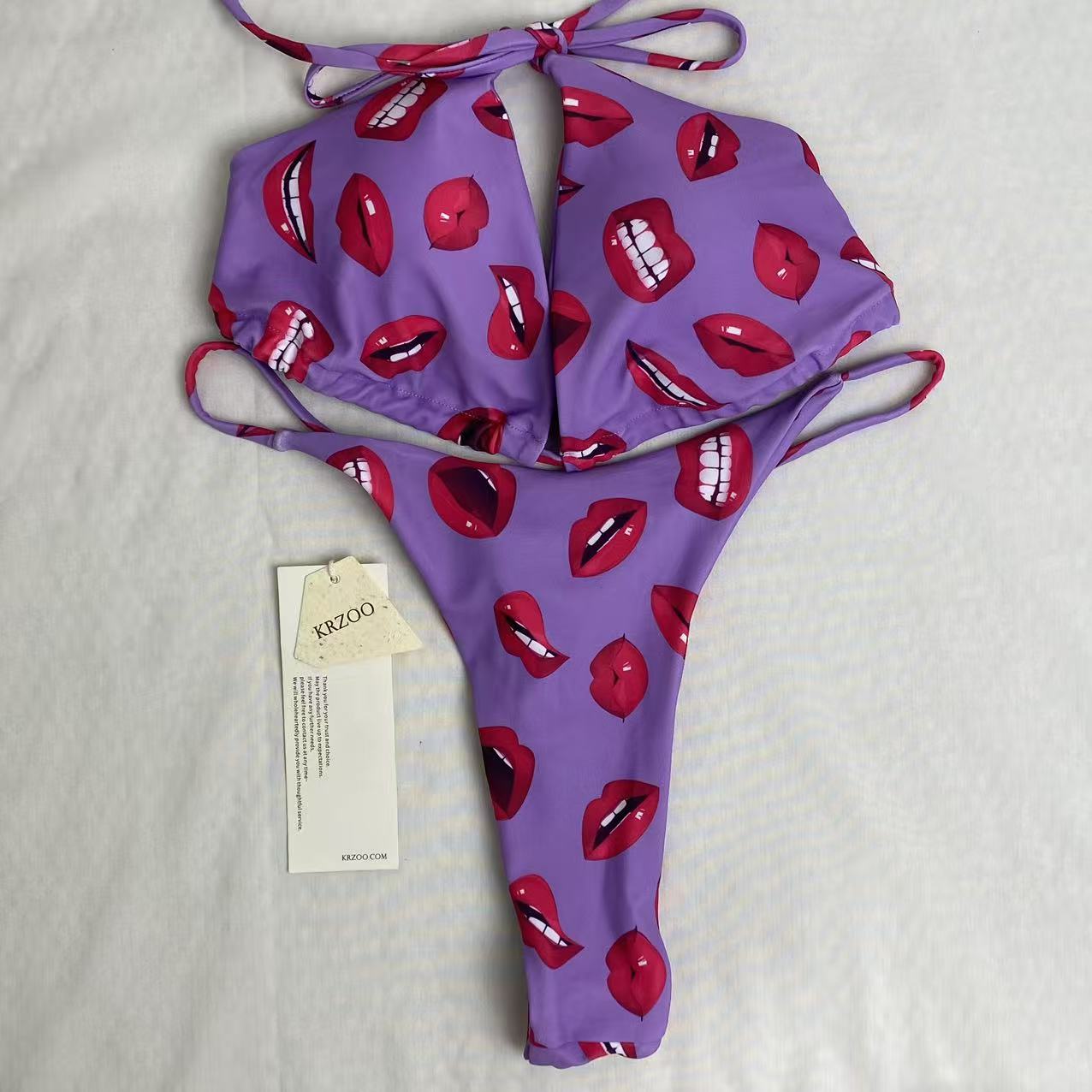 Braided and split swimsuit