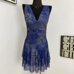 Street Hollow Print Halter Back Dress