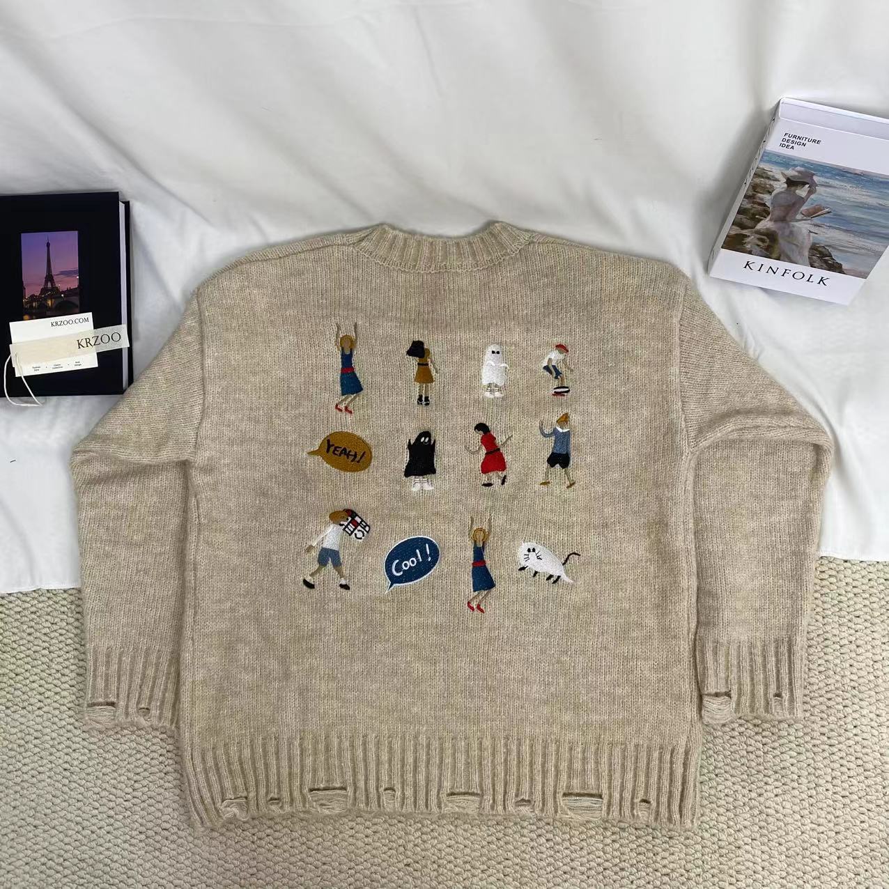 Embroidered Soft And Cozy Sweater