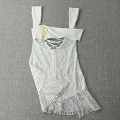 A lace short dress