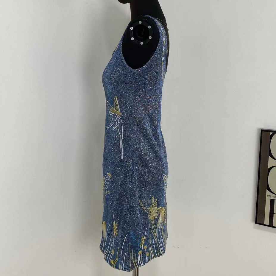 3D Embroidered Sun Dress