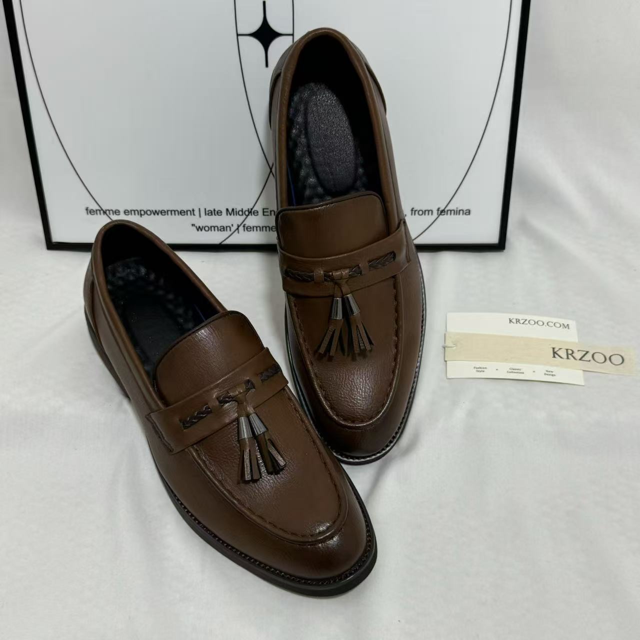 Casual Leather Shoes with Rubber Soles