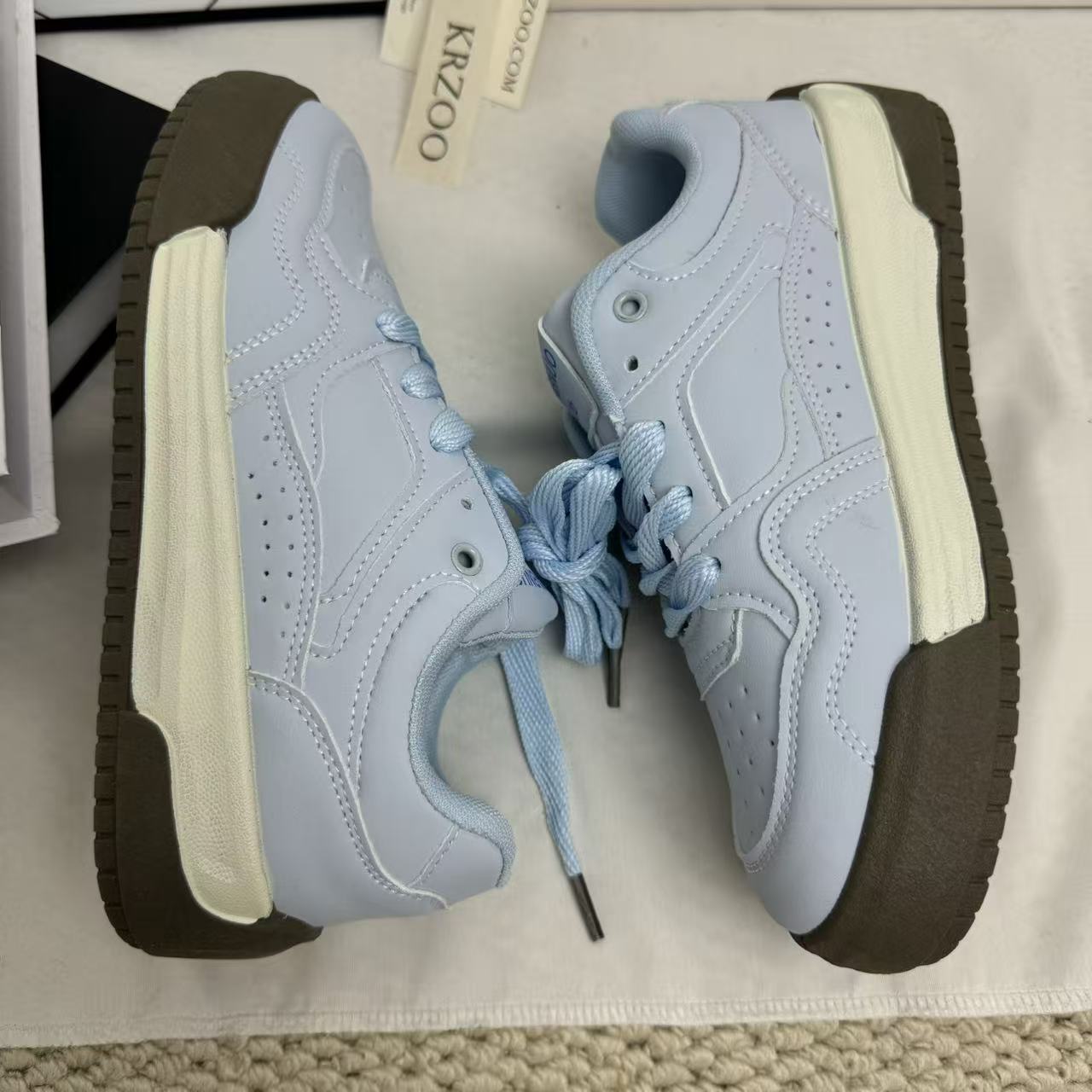 Niche Platform Blue Sneakers