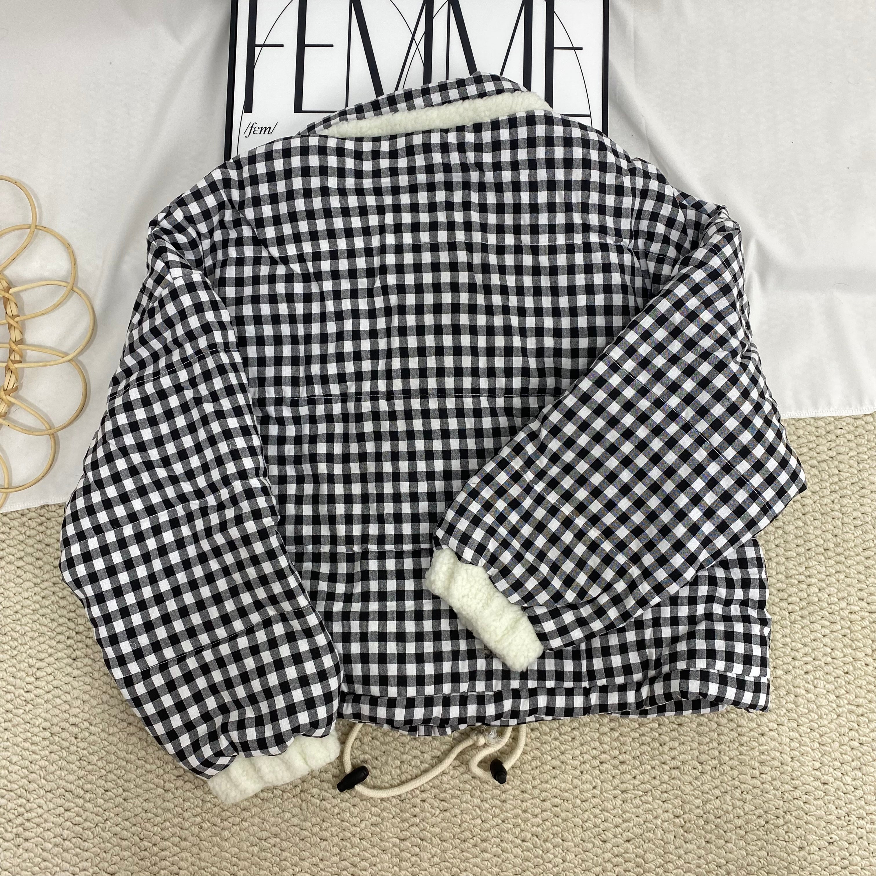 Patchwork Plaid Cotton Coat