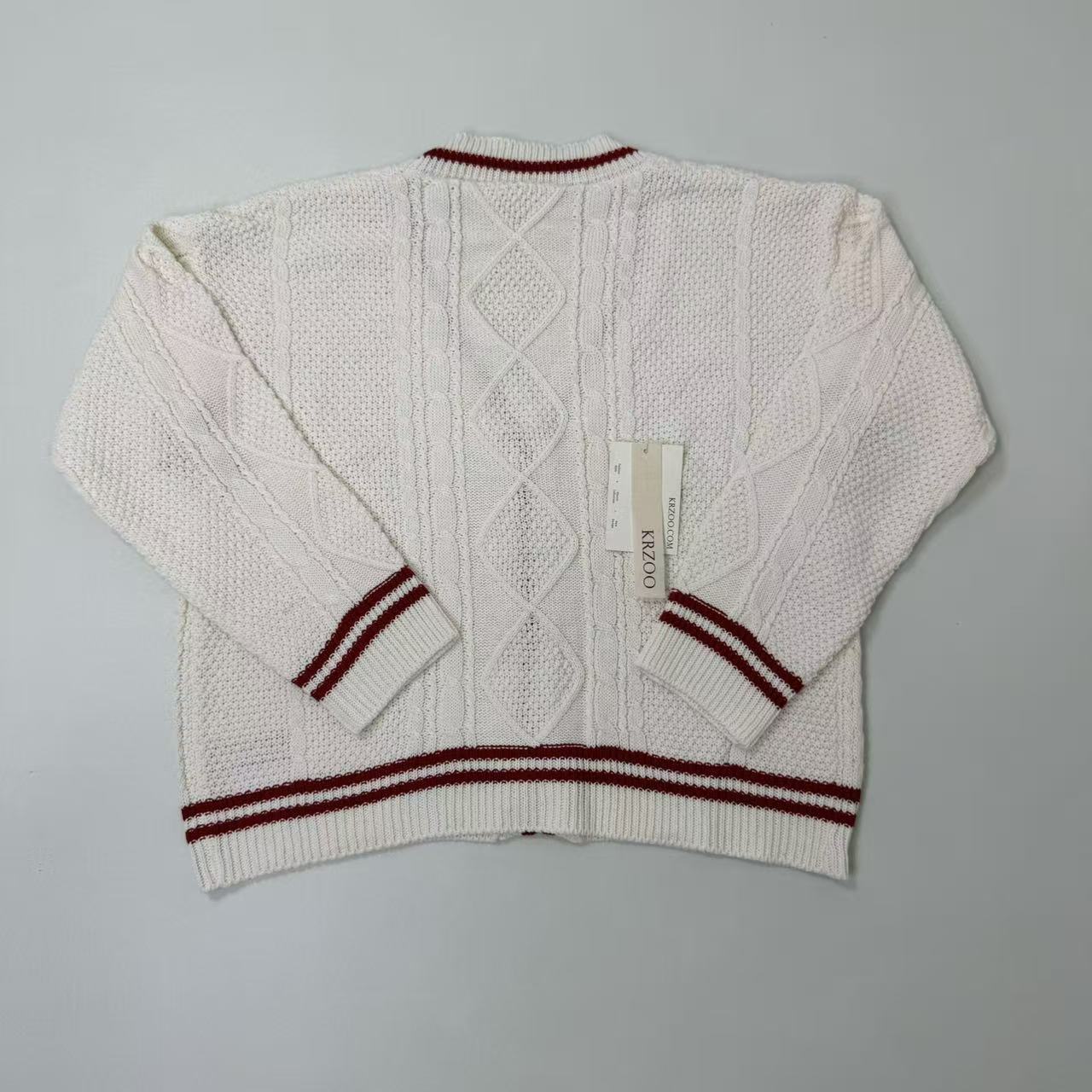 Knitted single-button pullover sweater