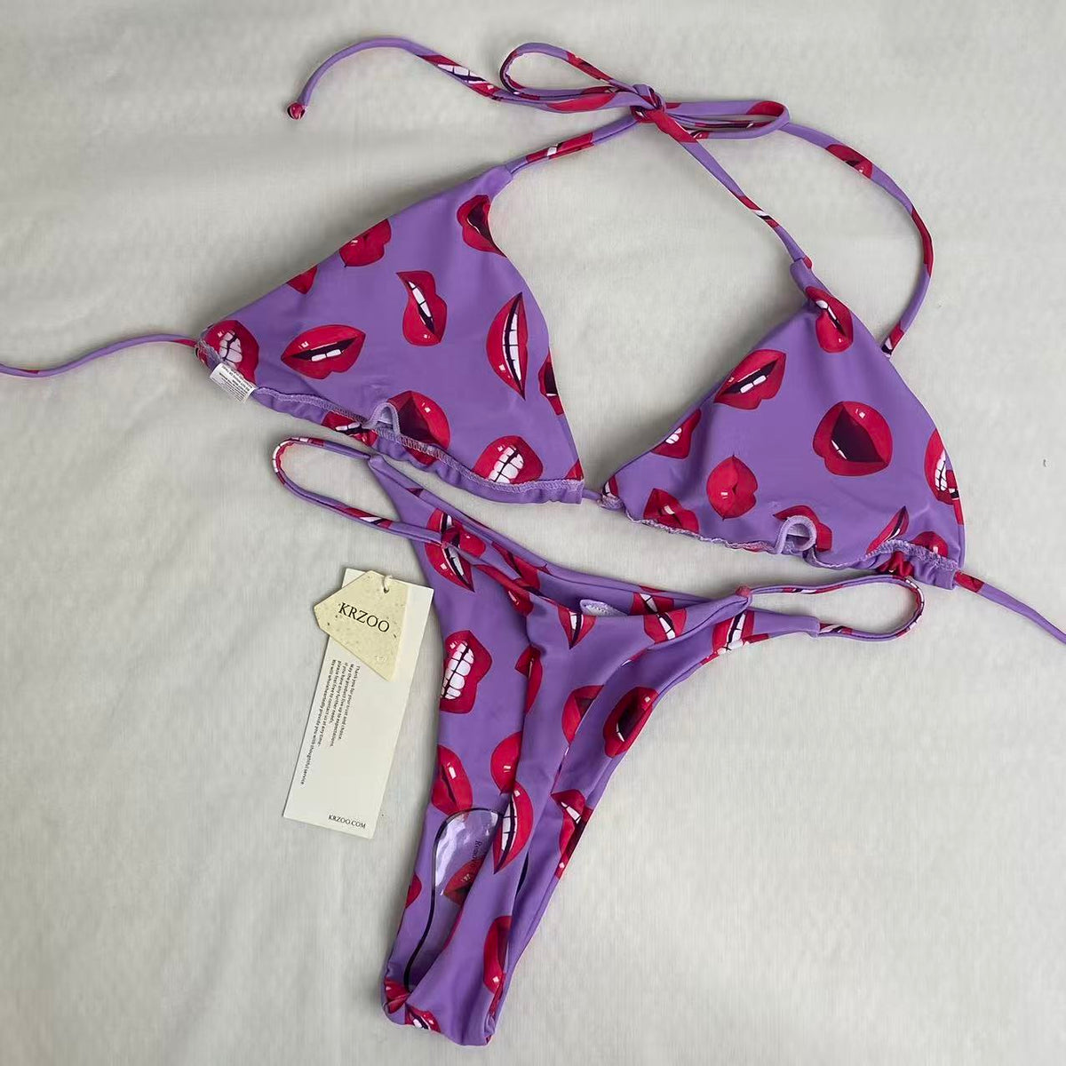 Braided and split swimsuit