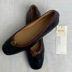 Camellia flower flat shoes