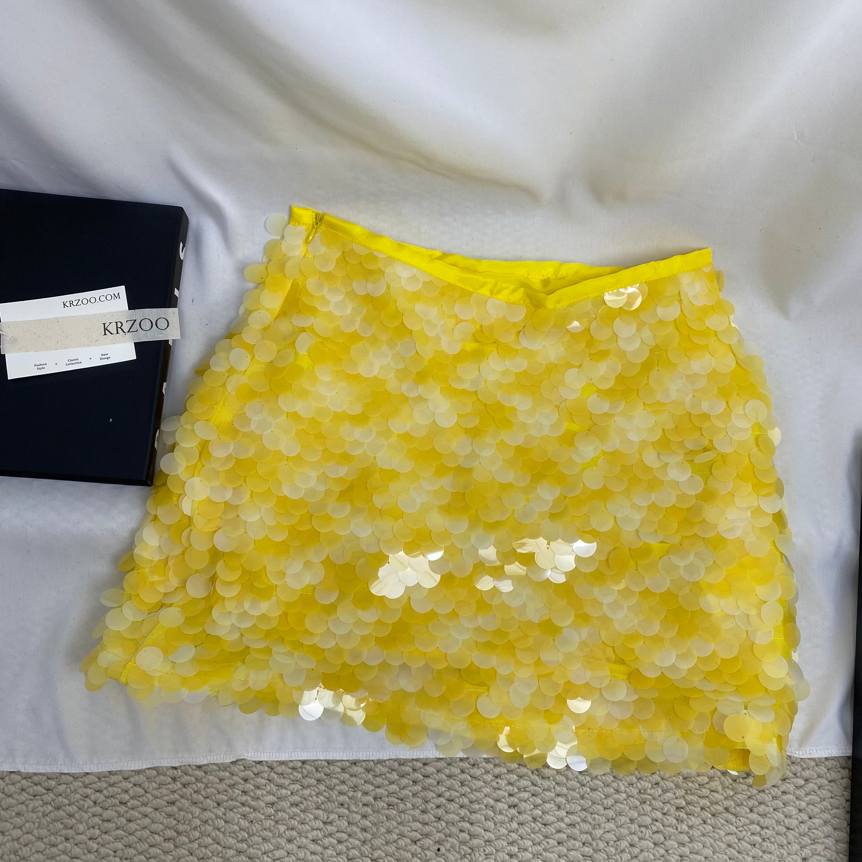 Sequined A-Line Mini Skirt