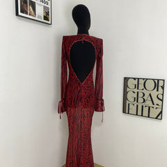 Leopard Print Fishtail Dress