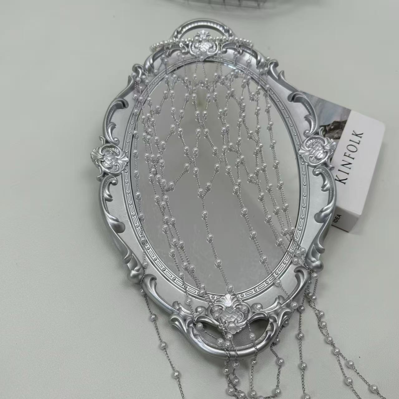 Tassel mesh pearl hair chain