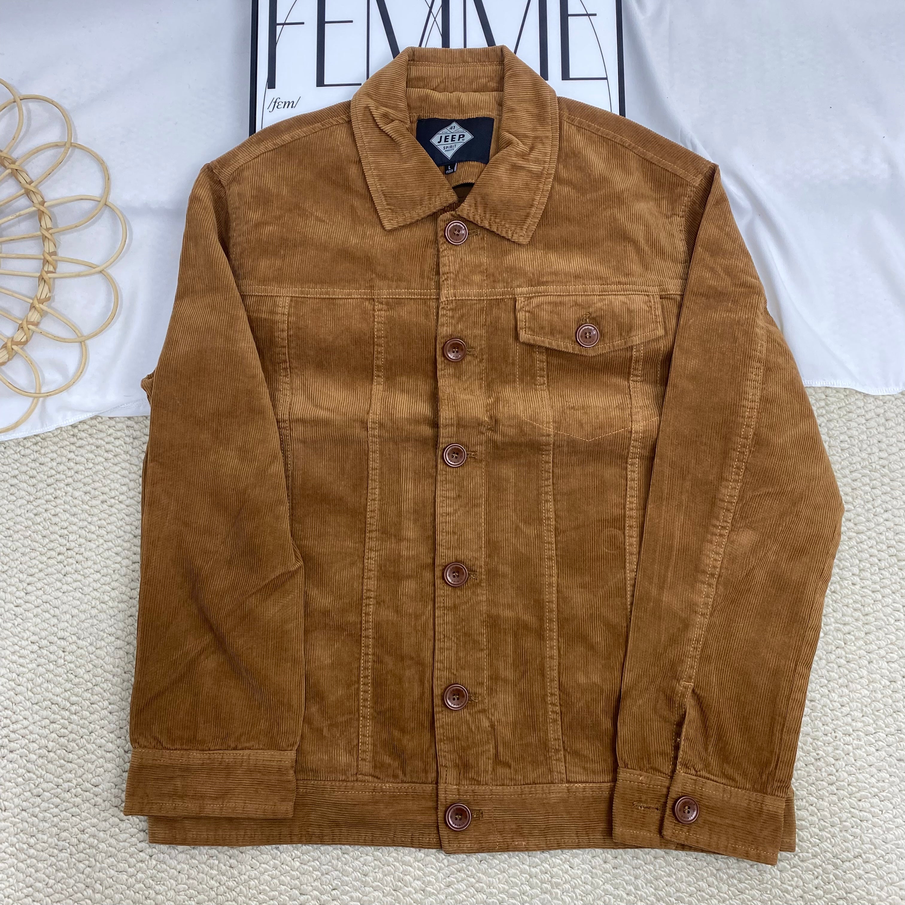 Mens Thin Corduroy Jacket