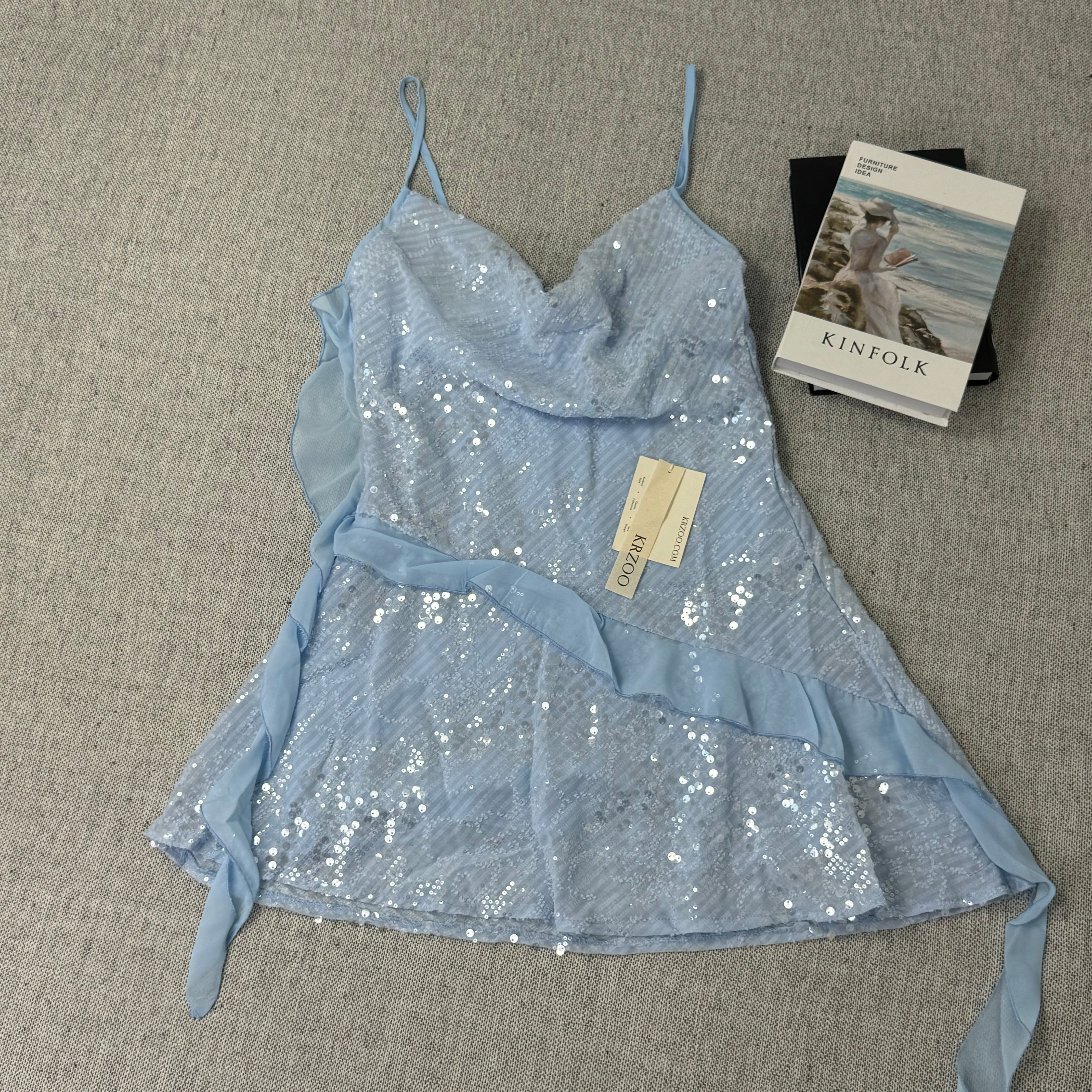 Layered decorative bead piece short dress