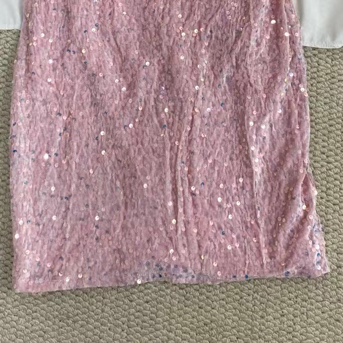 Backless Sequined Glitter Dress