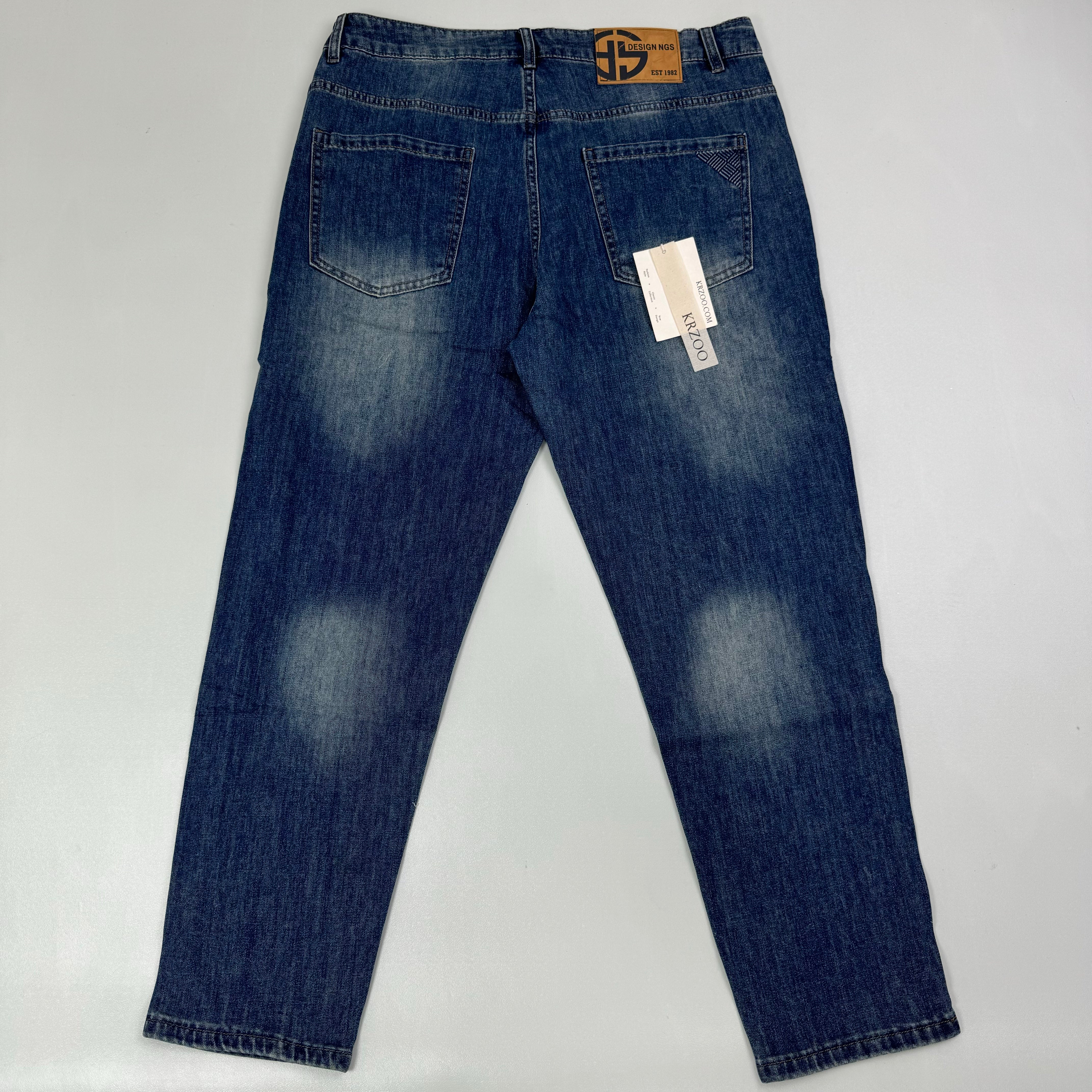 Straight-leg stretchy slim-fit jeans