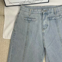 Straight-Leg Star-Patterned Floor-Length Trousers