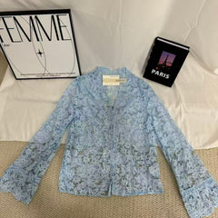 Openwork Casual Lace Shirt