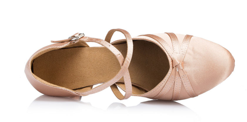 Women's Satin Customized Heel Ballroom Dance Shoes Modern Dance Shoes