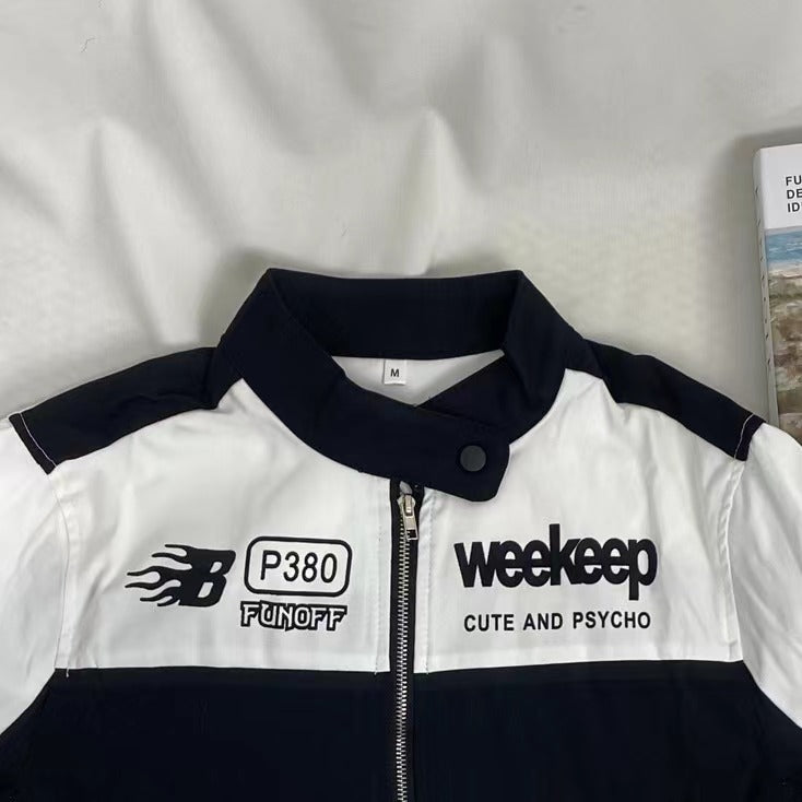 Patchwork Printed Color-Block Jacket