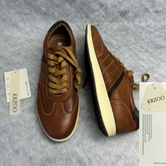 Leather English-style lace-up shoes