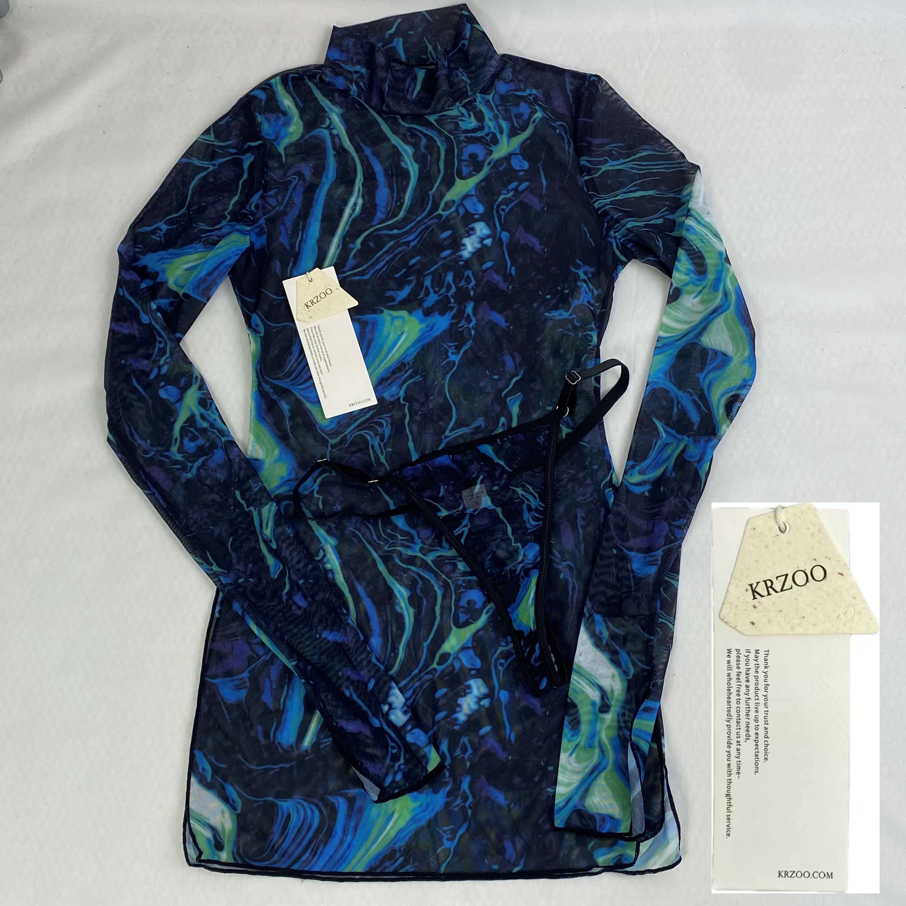 Dyed long-sleeved two-piece dress