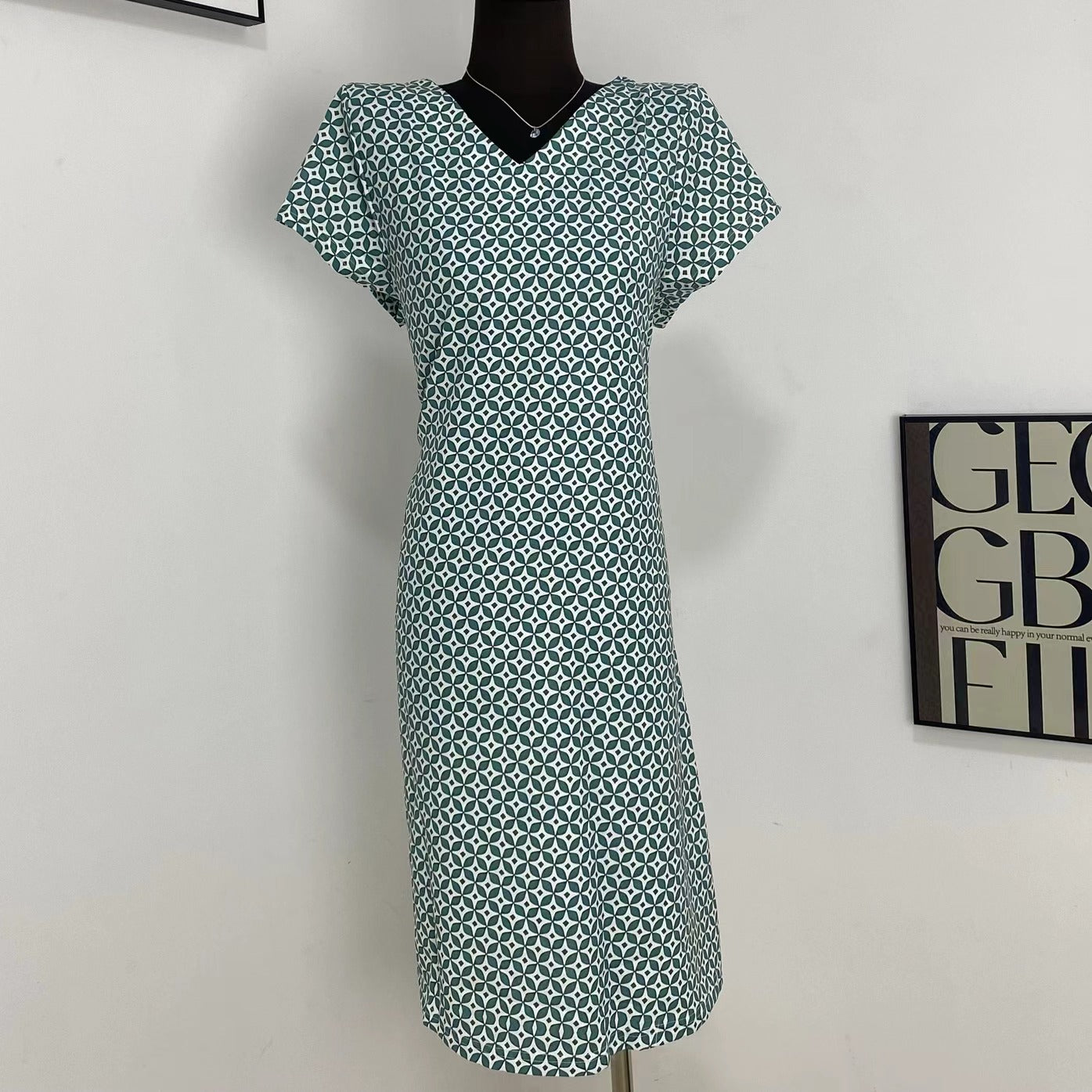 3D Floral Print Loose Dress