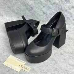 Alien-shaped thick-soled extremely high-heeled shoes
