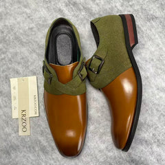 Soft-soled one-piece casual leather shoes