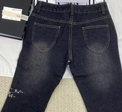 Flared Low-Rise Trousers