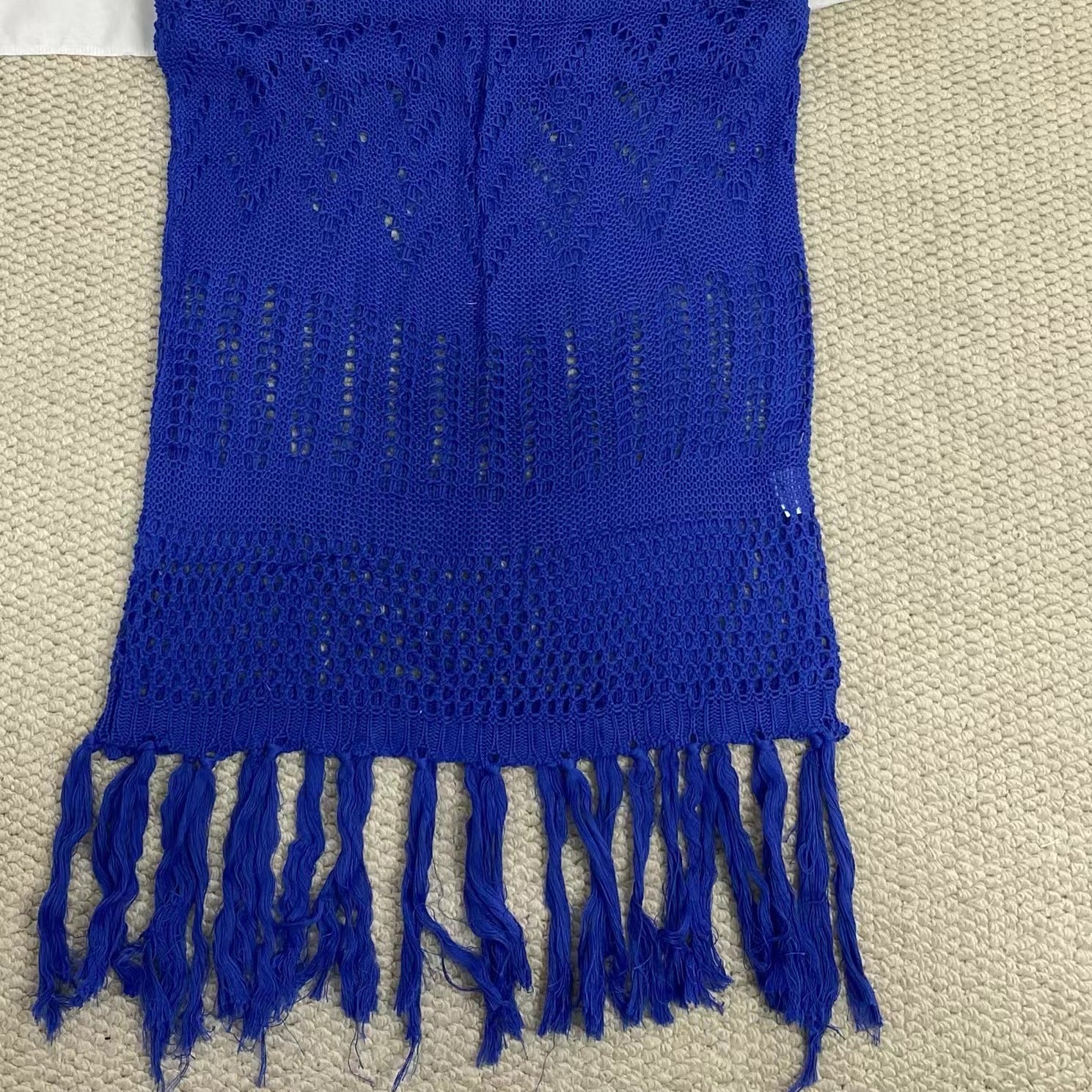 Hollow-Out Lace-Up Tassel Long Dress