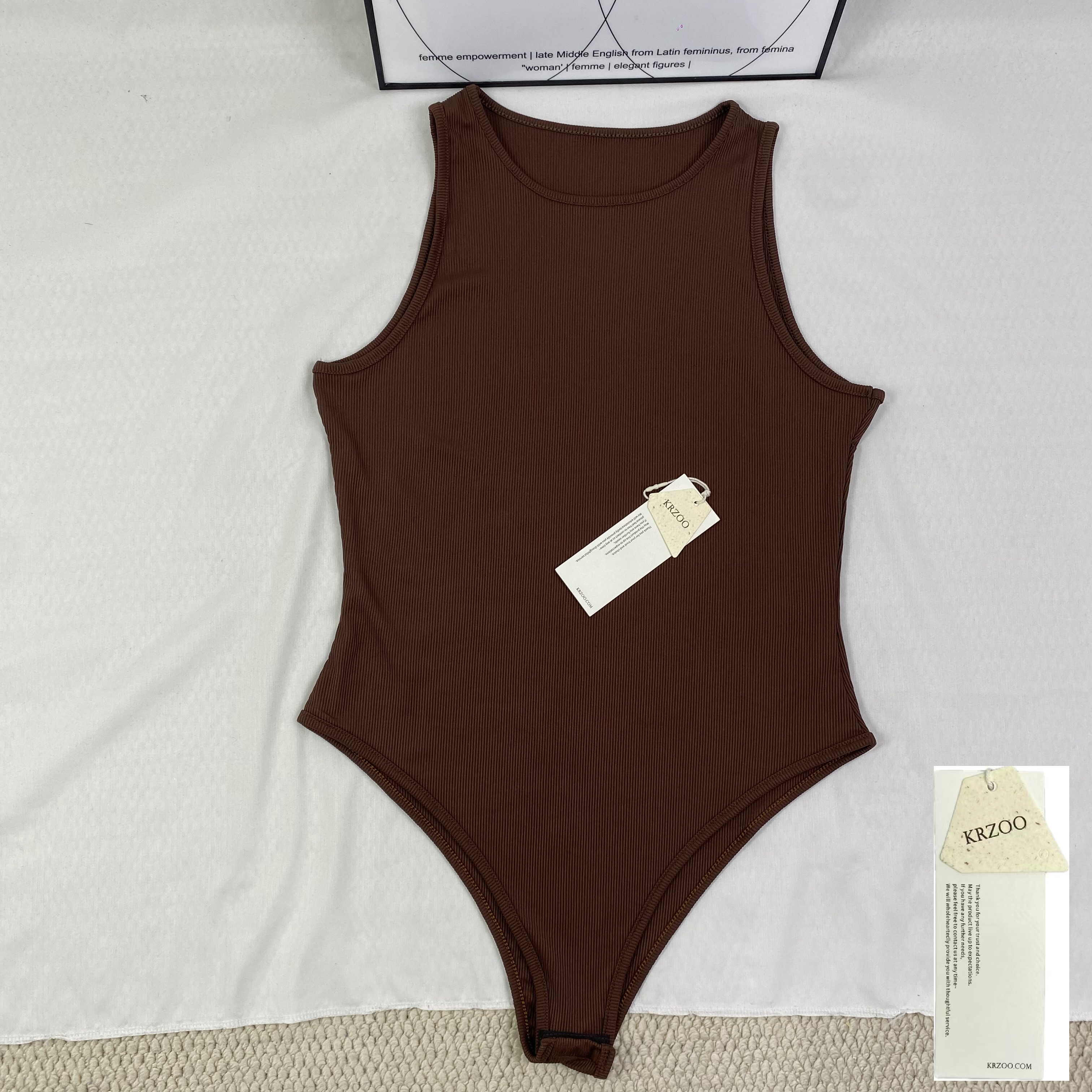 Double-layer nylon sleeveless one-piece vest