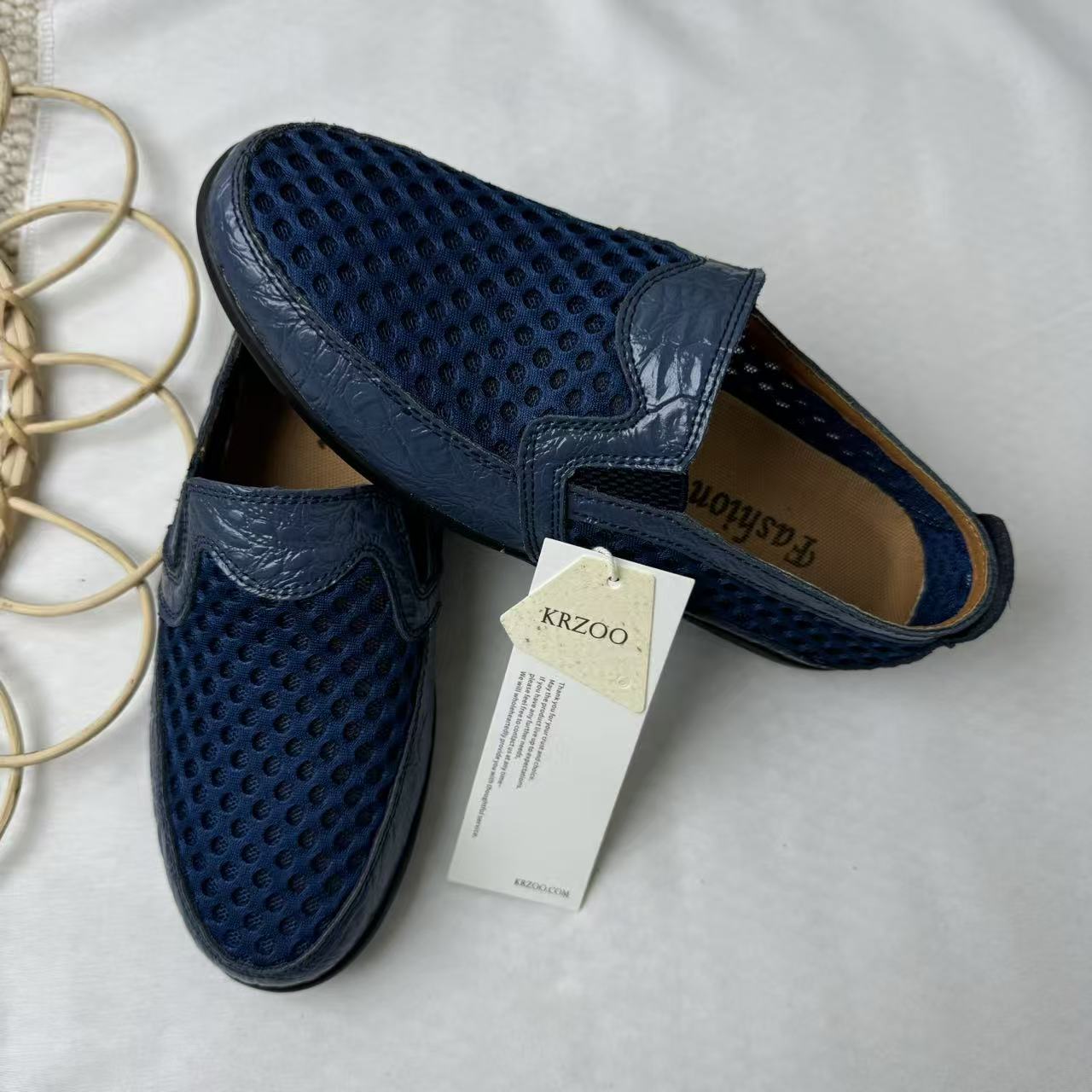 Breathable Mesh Leather Shoes
