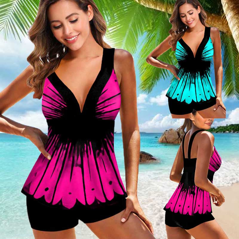 Sexy Two Piece Swimwear Women 2022 New Monokini Bathing Suit Bodysuit Plus Size Swimsuit Beach Female Swimming Tankini Wear