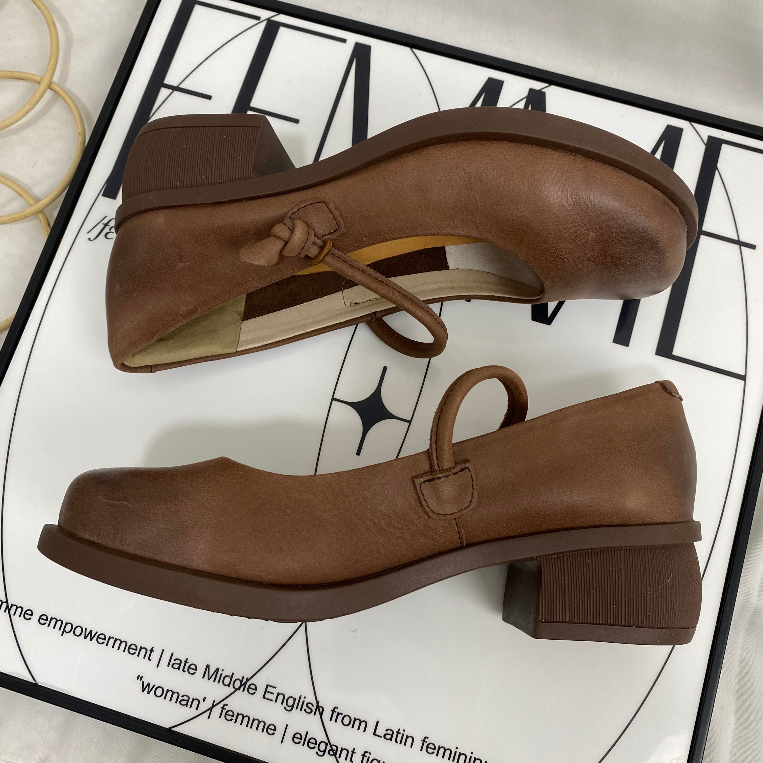 Soft-Soled Flat Leather Shoes