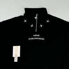 Loose embroidered hooded sweatshirt