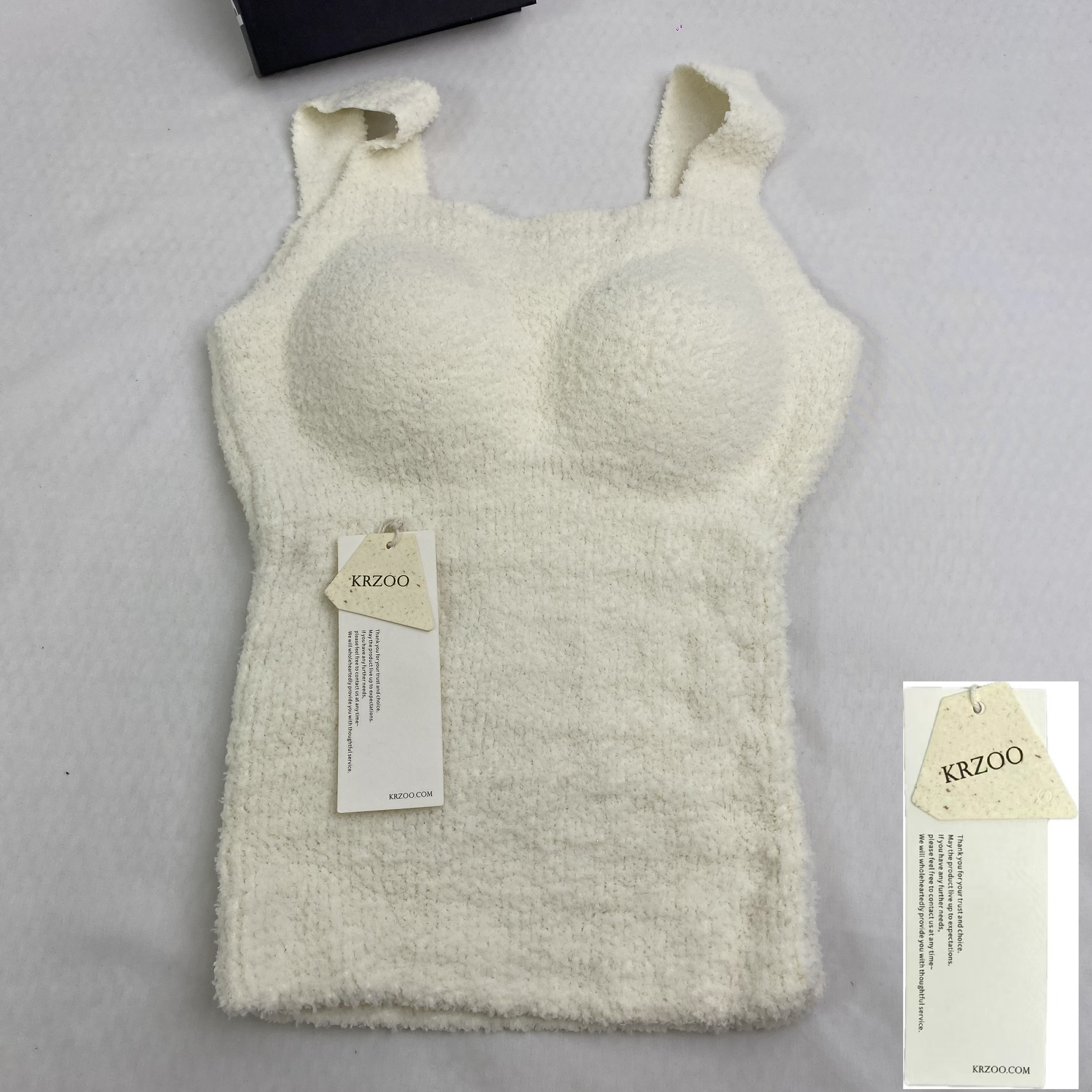 Lambskin ribbon padded vest