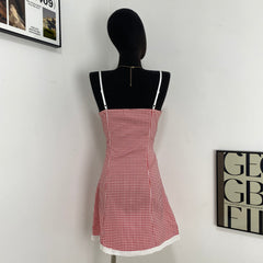 Sweet And Spicy Plaid Print Dress