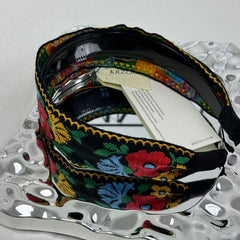 Embroidered flower headband