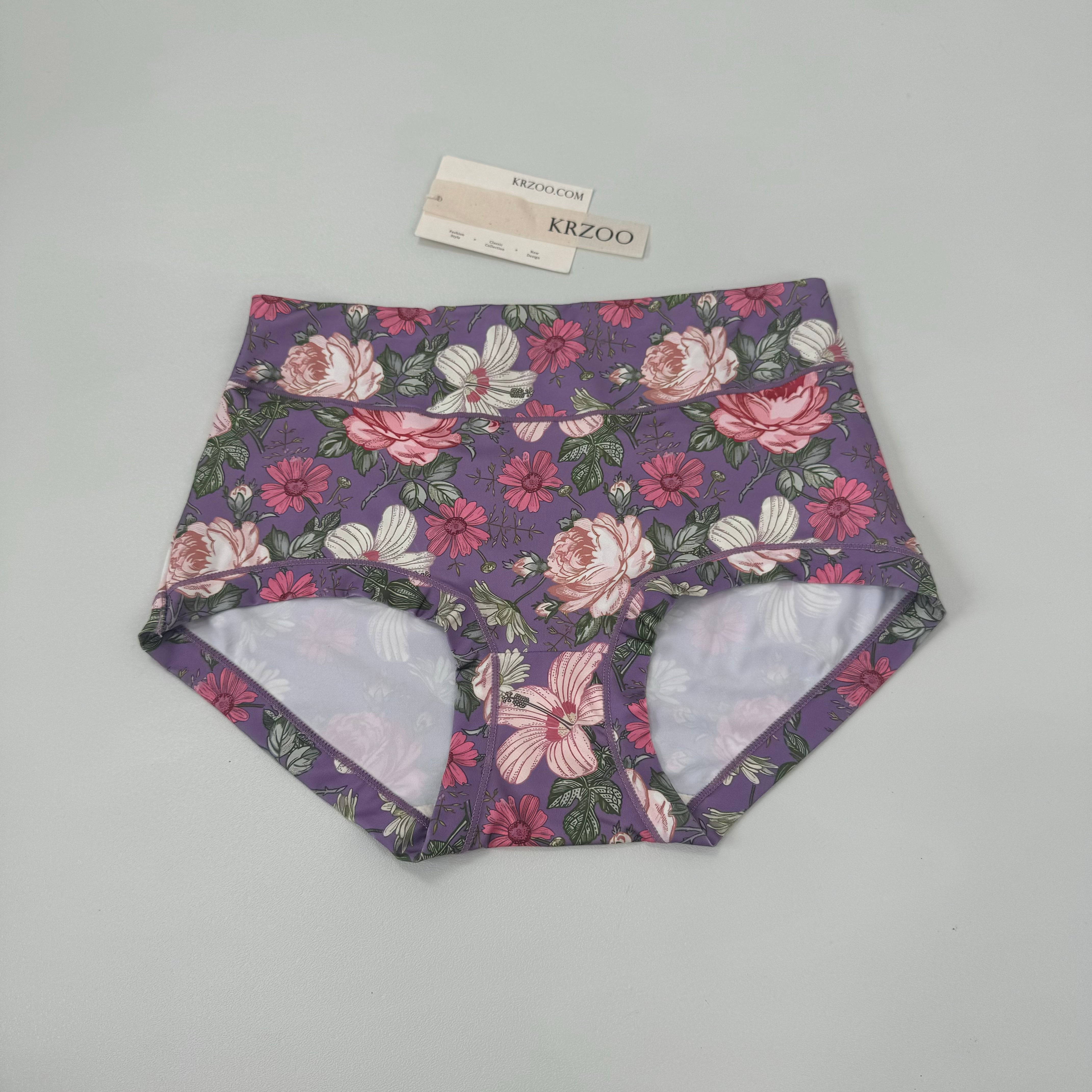 High-waisted printed buttock-raising underwear