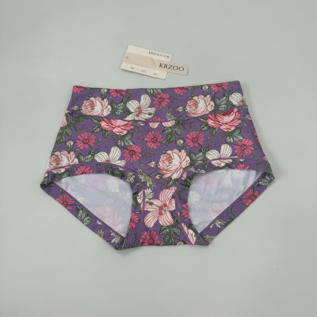 High-waisted printed buttock-raising underwear
