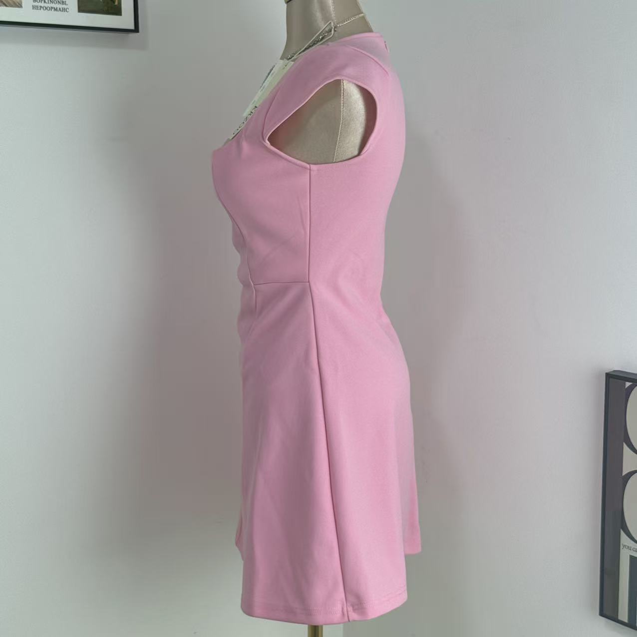 Slim-Fit Backless A-Line Dress