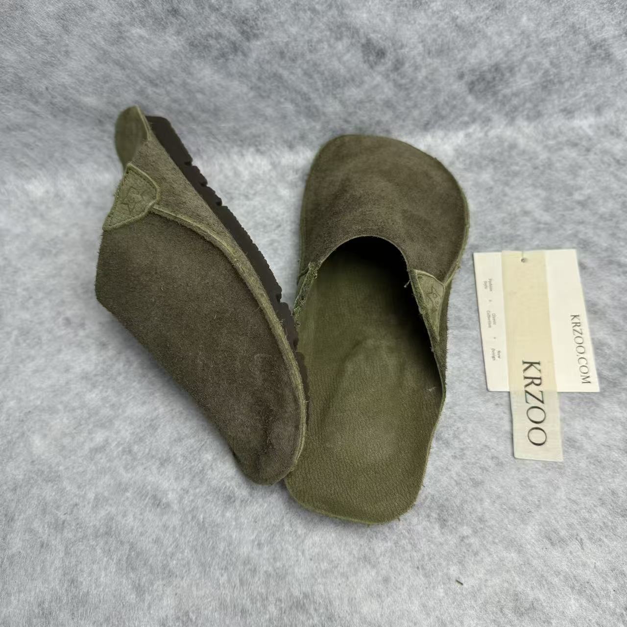 A pair of half-boots with a baggy top