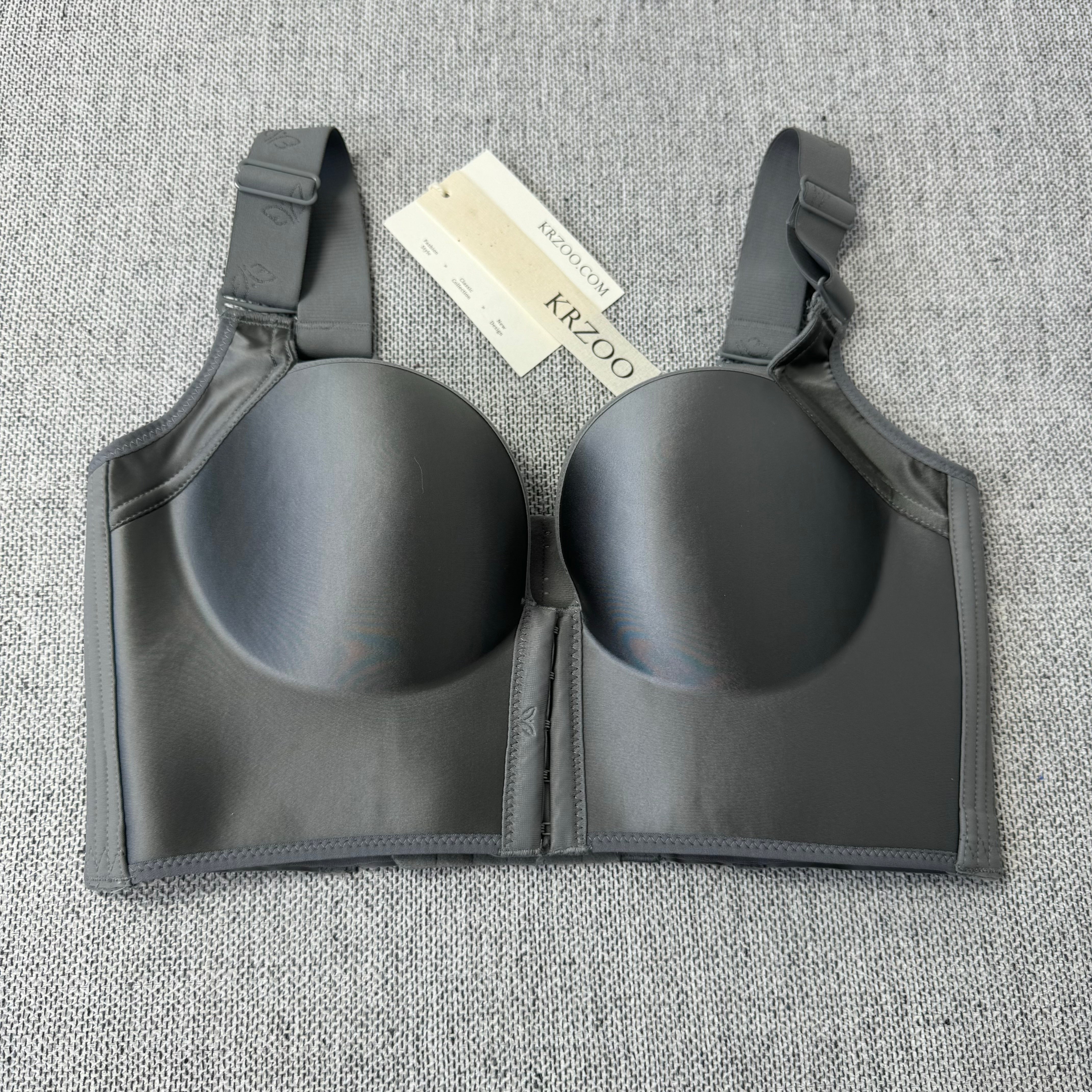 Steel-free 7-hook gathering bra
