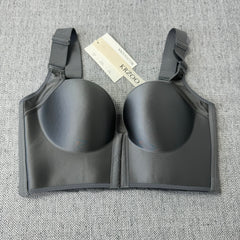 Steel-free 7-hook gathering bra