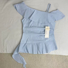 Ruffled striped blouse